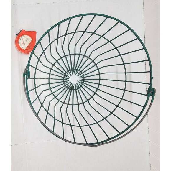 Green Wire Basket With Sturdy Metal Handle - Industrial Farmhouse Style For Stor - Picture 4 of 16